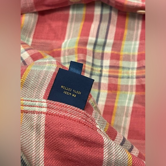 Polo Ralph Lauren twill cotton men plaid shirt M - Picture 6 of 9